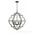 6-Light Chandelier Classic Globe Latern Lamp